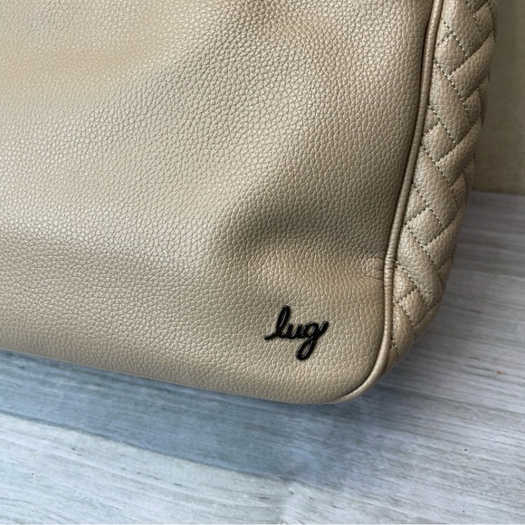 Lug Cable Car Classic Vegan Leather Shoulder Crossbody Messenger RIFD Bag Cream - Picture 3 of 16